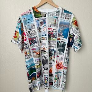 San Diego Union Tribune Mens Novelty Newspaper Collage Events T-Shirt Size Large